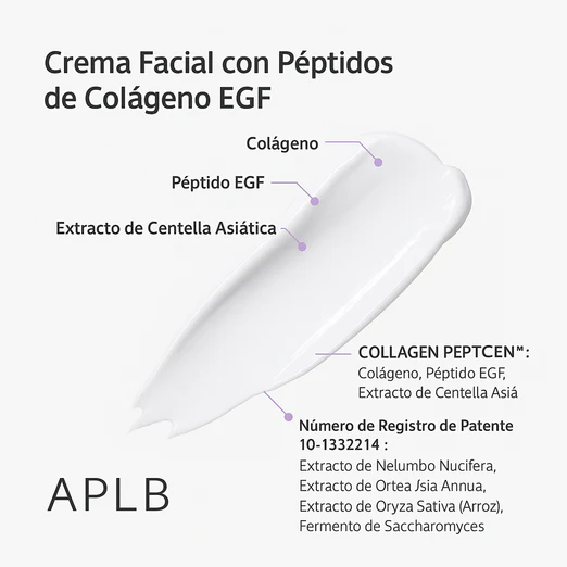Crema Facial de Collageno EGF y Peptidos 55ml APLB